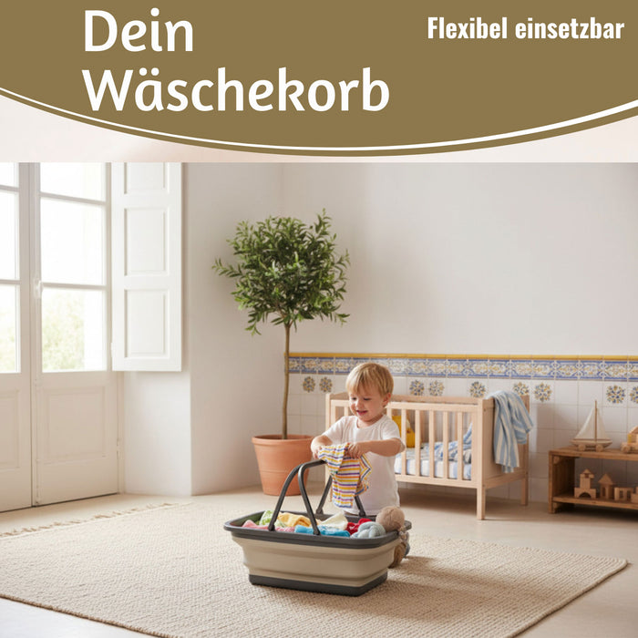 Flexibler Einkaufskorb 10L 38x28cm faltbar mit Griff Faltkorb Wassereimer Camping