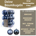 KI-generiertes Bild,12 Design Weihnachtskugeln 6cm Brandy Set Kunststoff Weihnachtsbaum-Deko