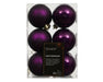 12 Design Weihnachtskugeln 6cm Feige Lila Set Kunststoff Weihnachtsbaum-Deko