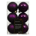12 Design Weihnachtskugeln 6cm Feige Lila Set Kunststoff Weihnachtsbaum-Deko