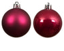 12 Design Weihnachtskugeln 6cm Festive Pink Set Kunststoff Weihnachtsbaum-Deko