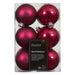 12 Design Weihnachtskugeln 6cm Festive Pink Set Kunststoff Weihnachtsbaum-Deko