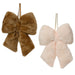 KI-generiertes Bild,2x Weihnachtsschleifen Set 11cm Kunstfell Creme Beige Schleifen für Weihnachts-Deko
