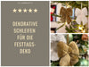 KI-generiertes Bild,2x Weihnachtsschleifen Set 11cm Kunstfell Creme Beige Schleifen für Weihnachts-Deko