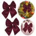 2x XL Weihnachtsschleife Set 17cm Samt Rot Bordeaux Schleife für Weihnachts-Deko