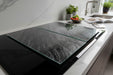 KI-generiertes Bild,2´er Set Glas Herdabdeckplatten Schiefer 52x30cm Glasschneidebrett Schneidebrett