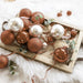 18-20 Design Glas Weihnachtskugeln 6cm Braun Espresso Christbaum Dekokugel