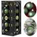 18-20 Design Glas Weihnachtskugeln 6cm Grün Rosmarin Christbaum Dekokugel
