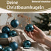 KI-generiertes Bild,18-20 Design Glas Weihnachtskugeln 6cm Grün Pinie Christbaum Dekokugel