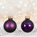 18-20 Design Glas Weihnachtskugeln 6cm Lila Feige Christbaum Dekokugel