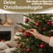 KI-generiertes Bild,18-20 Design Glas Weihnachtskugeln 6cm Rot Ochsenblut Christbaum Deko