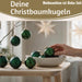 KI-generiertes Bild,18-20 Design Glas Weihnachtskugeln 6cm Grün Pinie Christbaum Dekokugel