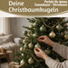 KI-generiertes Bild,18-20 Design Glas Weihnachtskugeln 6cm Grün Rosmarin Christbaum Dekokugel