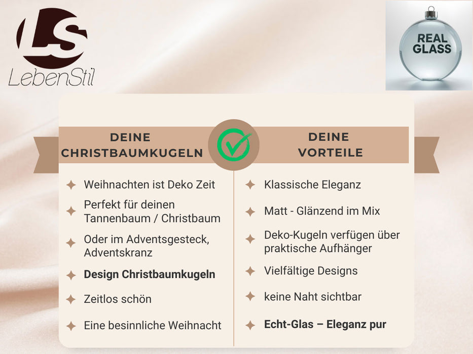 18-20 Design Glas Weihnachtskugeln 6cm Lila Feige Christbaum Dekokugel