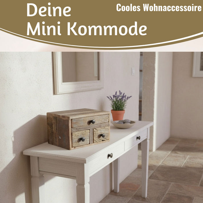 KI-generiertes Bild,Vintage Aufbwahrungsbox 30cm Schubladenbox Holzbox Ordnungsbox