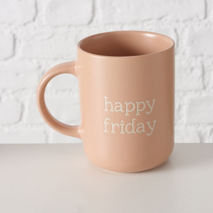 3 Jumbo Kaffeebecher 420ml Set Spruch "Weekend" XXL Henkelbecher Kaffeetasse