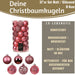 KI-generiertes Bild,12 Design Weihnachtskugeln 6cm Brandy Set Kunststoff Weihnachtsbaum-Deko