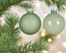 KI-generiertes Bild,4 XL Glas Weihnachtskugeln 8cm Grün - Green Matcha - Christbaum Dekokugel