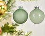 KI-generiertes Bild,4 XL Glas Weihnachtskugeln 8cm Grün - Green Matcha - Christbaum Dekokugel