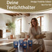 4´er Set Glas Teelichthalter Retro Blau 7cm Teelichtglas Windlicht-Halter