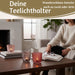KI-generiertes Bild,4´er Set Glas Teelichthalter Retro Rosa Rose 7cm Teelichtglas Windlicht-Halter