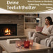KI-generiertes Bild,4´er Set Glas Teelichthalter Retro Rosa Rose 7cm Teelichtglas Windlicht-Halter