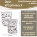 Wäschesack Wäschekorb Canvas Laundry 50cm Faltbar Wäschesammler Wäschetruhe
