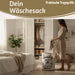 Wäschesack Wäschekorb Canvas Laundry Wash 50cm Faltbar Wäschesammler Wäschetruhe