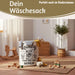 Wäschesack Wäschekorb Canvas Laundry Wash 50cm Faltbar Wäschesammler Wäschetruhe