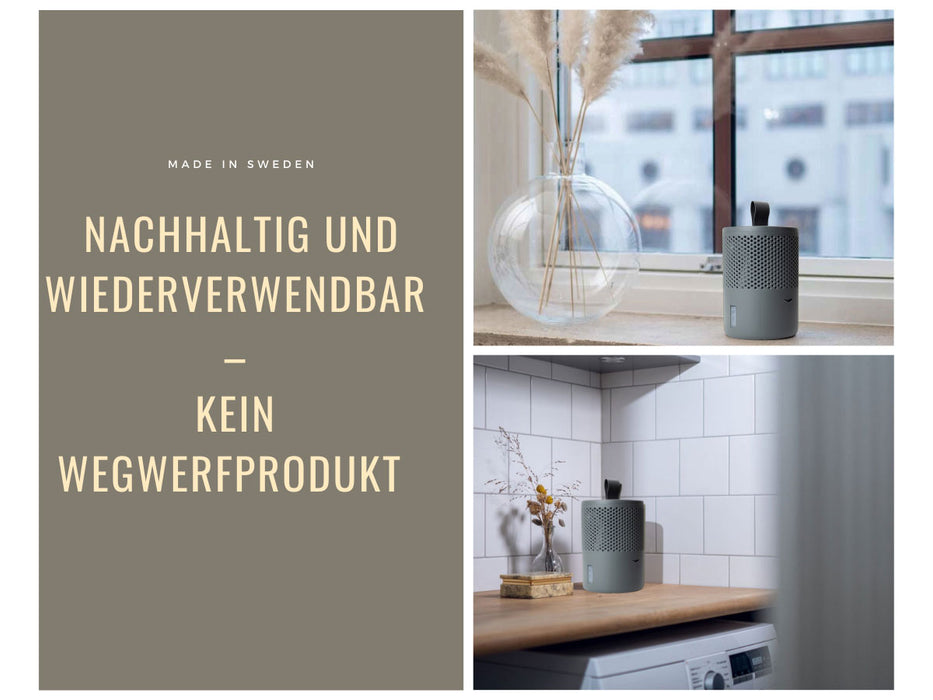 Absodry Duo Family Series 6 Grau für Räume bis 50m² Luftentfeuchter ohne Strom