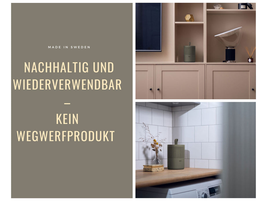 Absodry Duo Family Series 6  Grün für Räume bis 50m² Luftentfeuchter ohne Strom