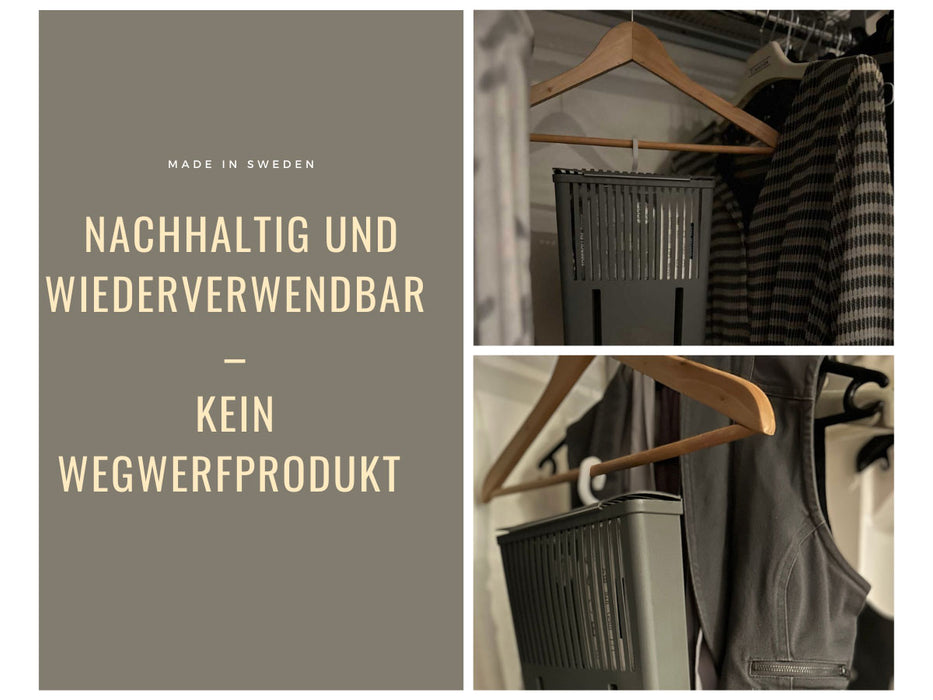 Absodry Duo Family Series 6 Grau Aufhänger für Kleiderschrank Luftentfeuchter