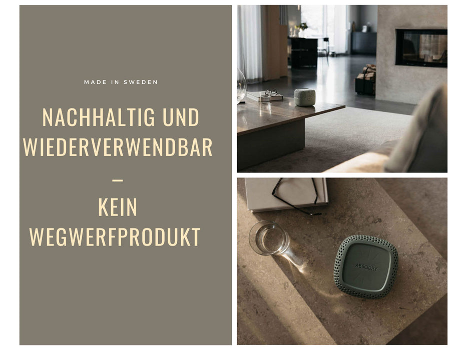 Absodry Duo Family Series 3 Grün für Räume bis 30m² Luftentfeuchter ohne Strom