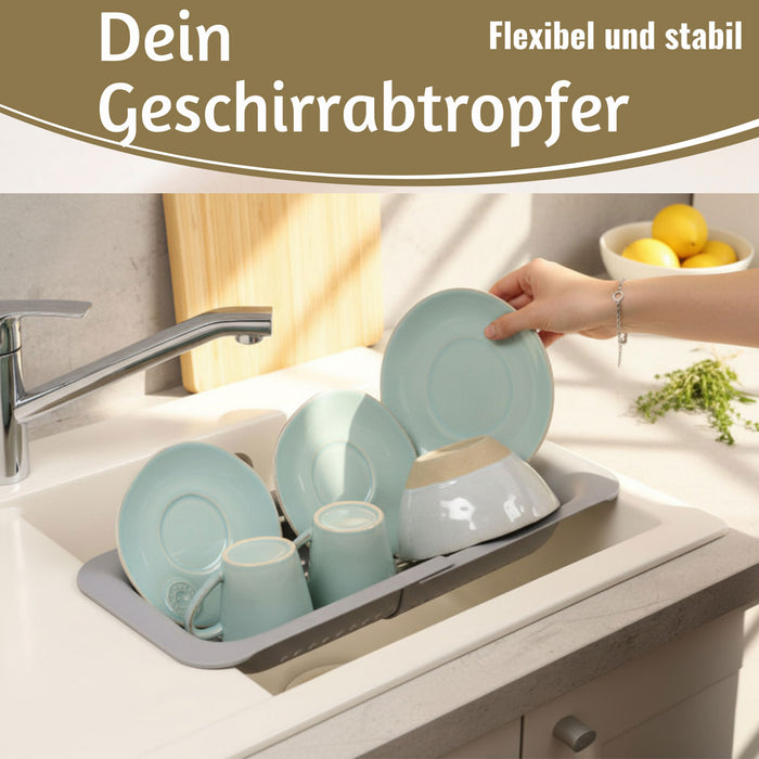 Abtropfsieb Ausziehbar Spülbeckensieb Organizer Siebkorb für Spülbecken