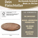 KI-generiertes Bild,Holz Fleischteller Servierteller 25cm Akazie Rund Schneidebrett Vesperbrett