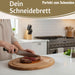 KI-generiertes Bild,Holz Fleischteller Servierteller 25cm Akazie Rund Schneidebrett Vesperbrett