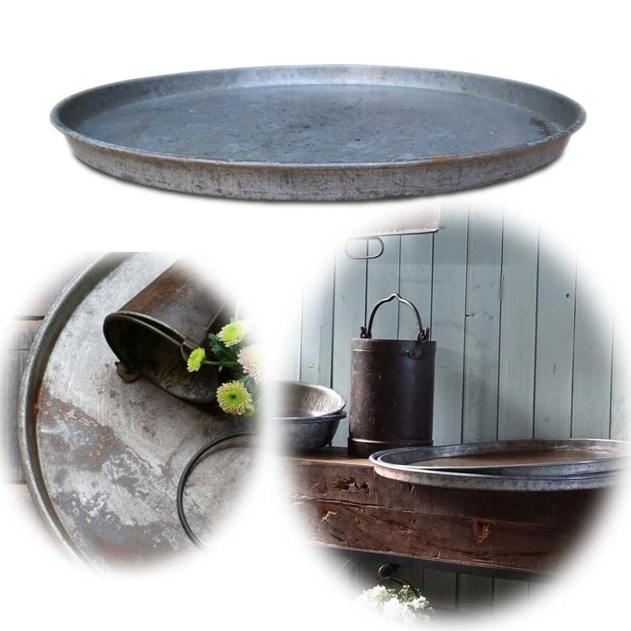 KI-generiertes Bild XL Metall Deko Tablett Serviertablett Delhi 42cm Rund Kerzenteller Kerzentablett