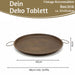XL Metall Deko Tablett Serviertablett Delhi 42cm Griffe Kerzenteller Kerzentablett
