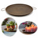 XL Metall Deko Tablett Serviertablett Delhi 42cm Griffe Kerzenteller Kerzentablett