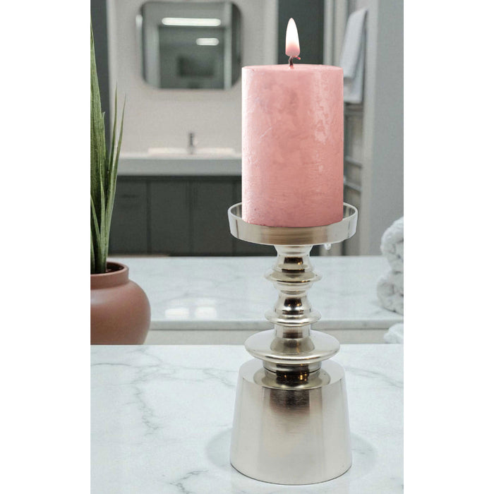 Alu Kerzenständer Dehli Weiß 18cm Stumpenkerze Kerzenhalter Kerzenleuchter