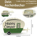 XL Sturmaschenbecher Metall Wohnwagen 21x11cm Windaschenbecher Ascher