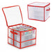 KI-generiertes Bild Aufbewahrungsbox Organizer 27 Weihnachtskugeln Ø 10cm Christbaumkugeln