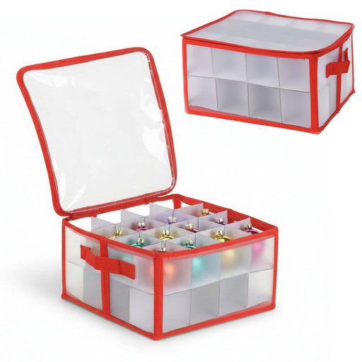 Aufbewahrungsbox Organizer für 32 Weihnachtskugeln Christbaum-Kugeln
