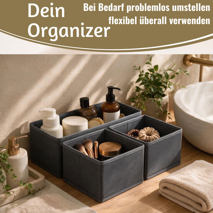 KI-generiertes Bild,Schubladen Organizer 3´er Set Ordnungssystem Regalbox Aufbewahrungsbox Faltkiste