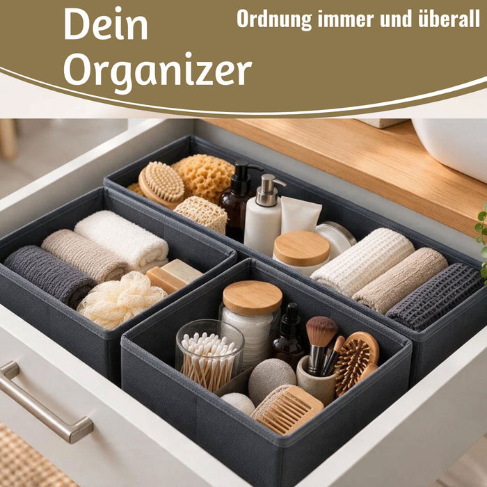 KI-generiertes Bild,Schubladen Organizer 3´er Set Ordnungssystem Regalbox Aufbewahrungsbox Faltkiste