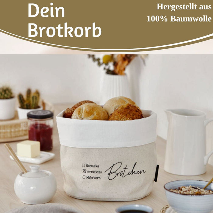 Design Brotkorb Stoffkörbchen Brötchen 100% Baumwolle Brotkörbchen Brötchen
