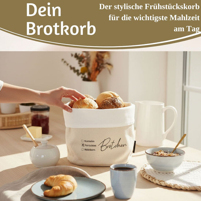 Design Brotkorb Stoffkörbchen Brötchen 100% Baumwolle Brotkörbchen Brötchen