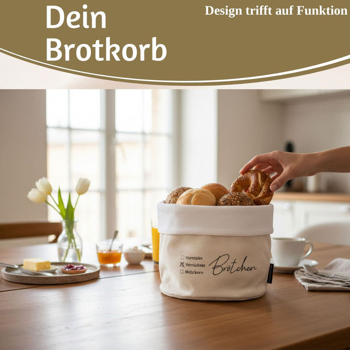 Design Brotkorb Stoffkörbchen Brötchen 100% Baumwolle Brotkörbchen Brötchen