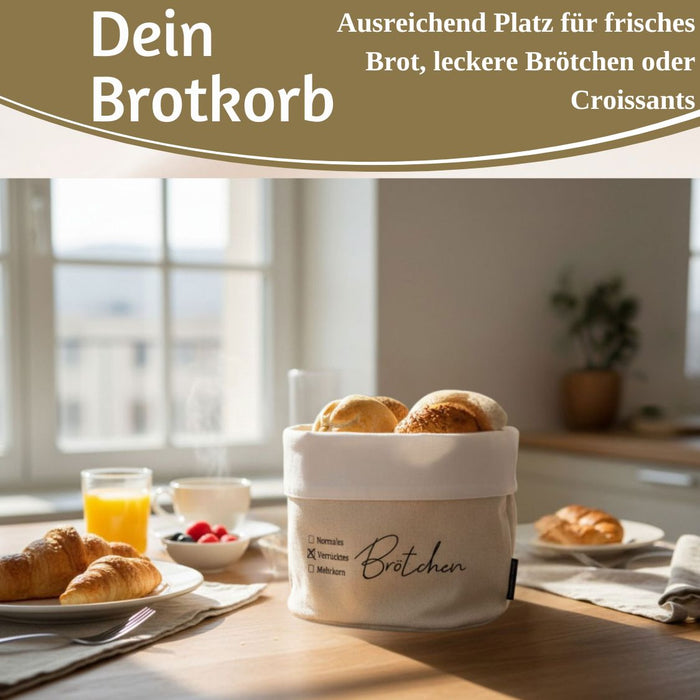 Design Brotkorb Stoffkörbchen Brötchen 100% Baumwolle Brotkörbchen Brötchen