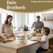 KI-generiertes Bild,Design Brotkorb Stoffkörbchen Frühstücksliebe 100% Baumwolle Brotkörbchen Brötchen
